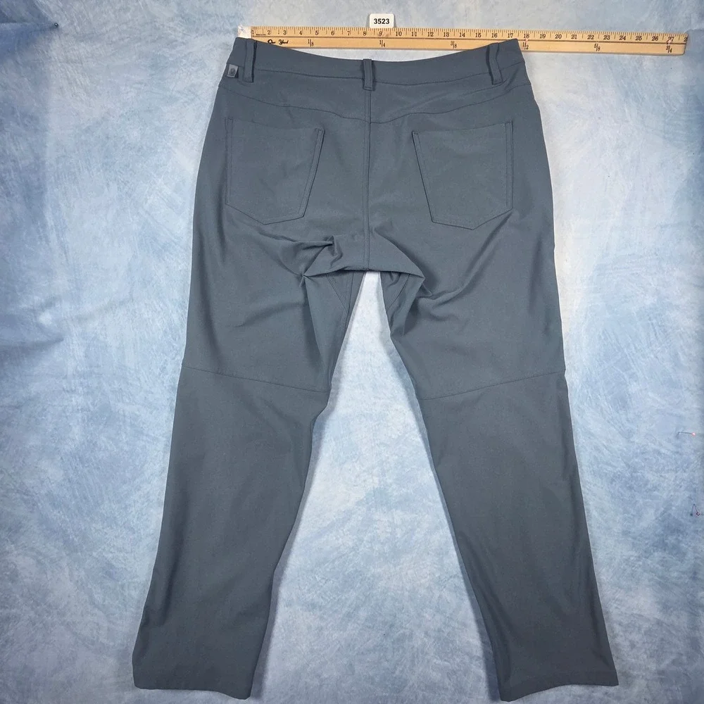 Lululemon ABC Pant Slim Fit Warpstreme Slate Blue Grey Mens 35x28 Five Pocket